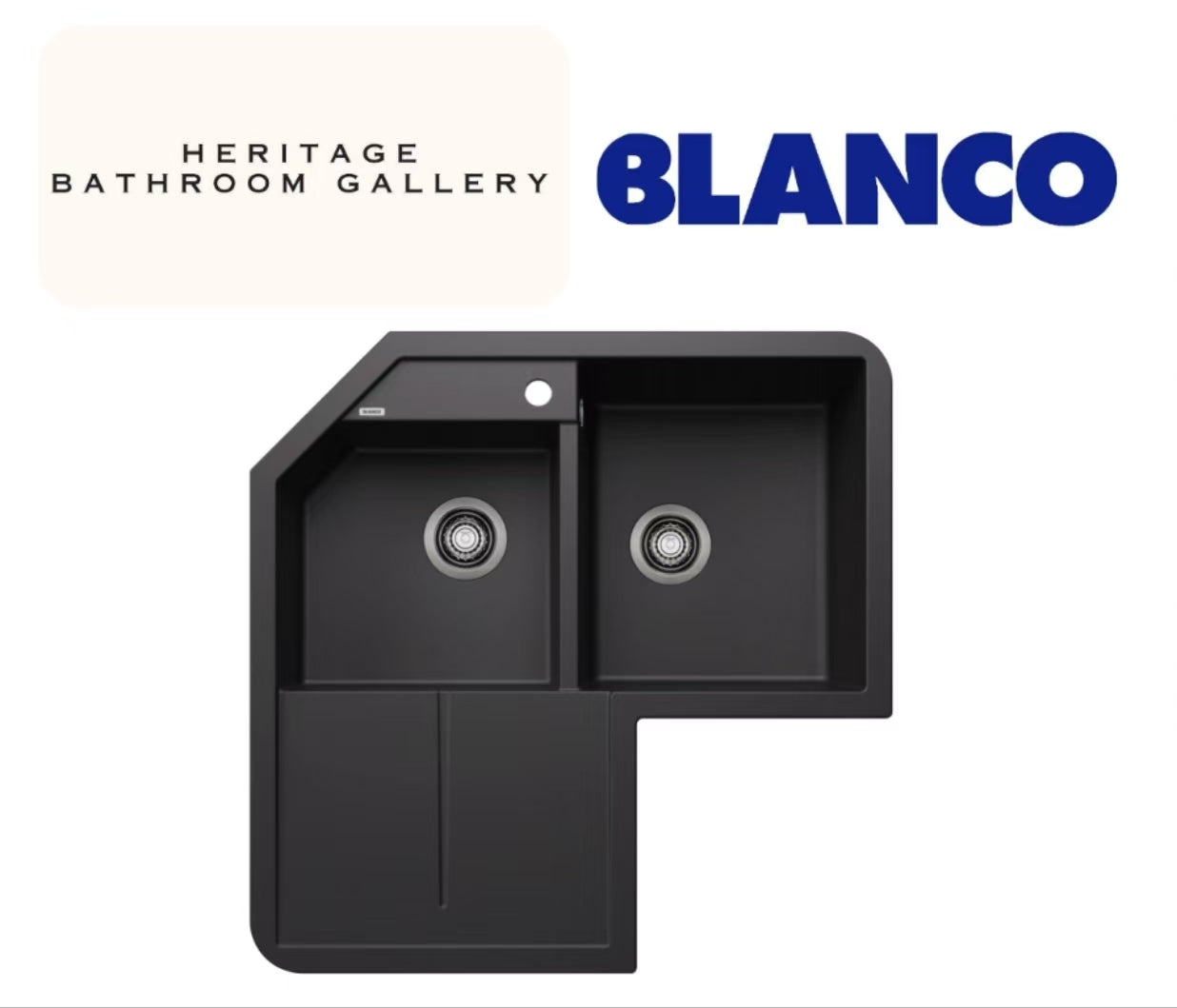 Blanco Metra 9E (Black) Corner Kitchen Sink
