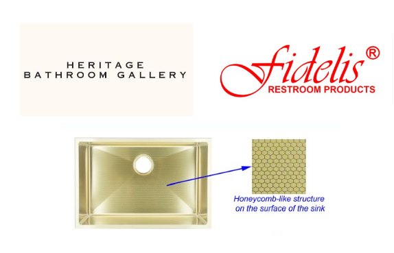 Fidelis Gold Honeycomb Kitchen Sink (Single Bowl)