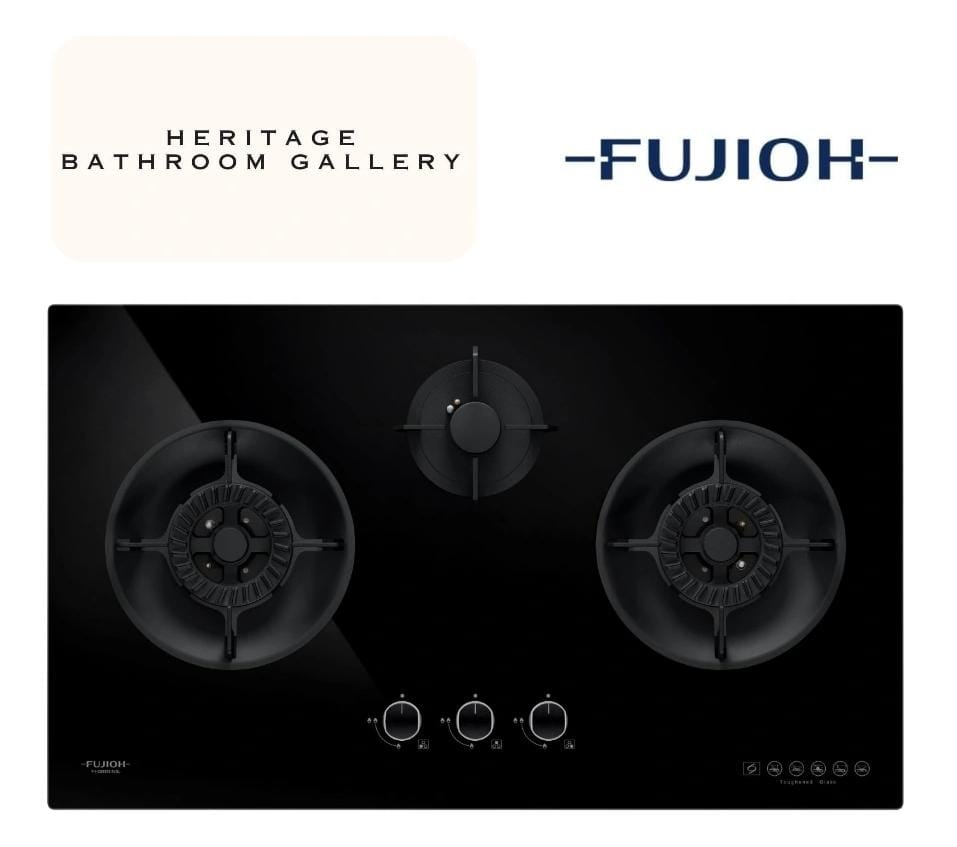 Fujioh FH-GS6530 SVGL 3 Burner Gas Hob (Black Glass)