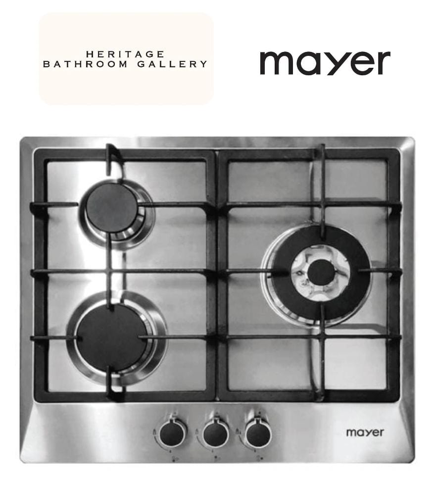 Mayer MMSS633 60cm 3 Burner Stainless Steel Gas Hob