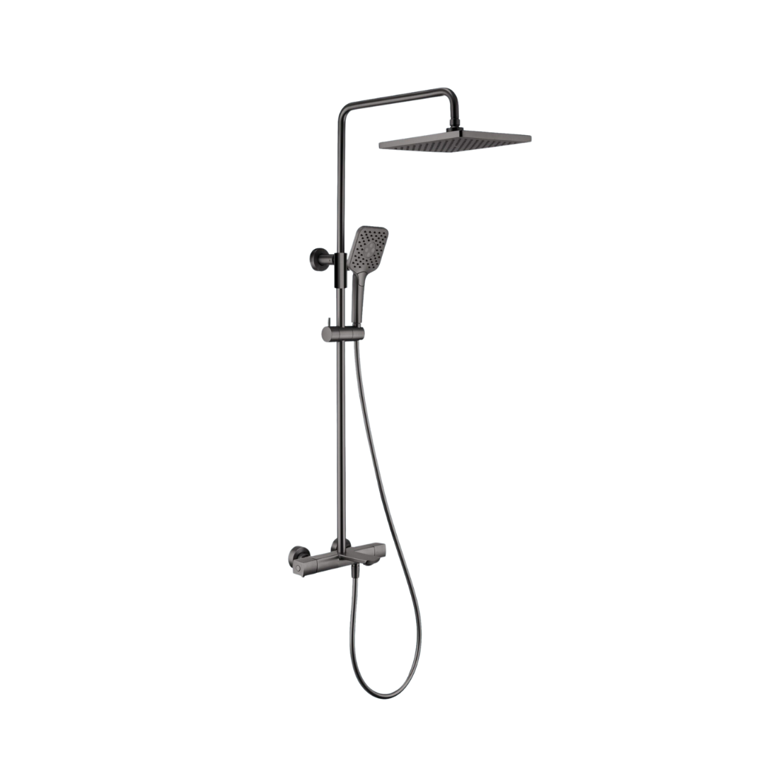 Rigel TSME14459T Gun Metal Rainshower Set