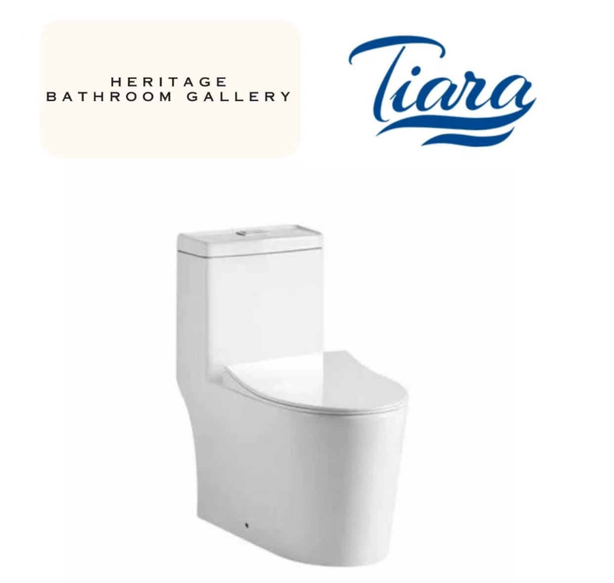 Tiara WC-525 One-Piece Toilet Bowl (Rimless Flush)