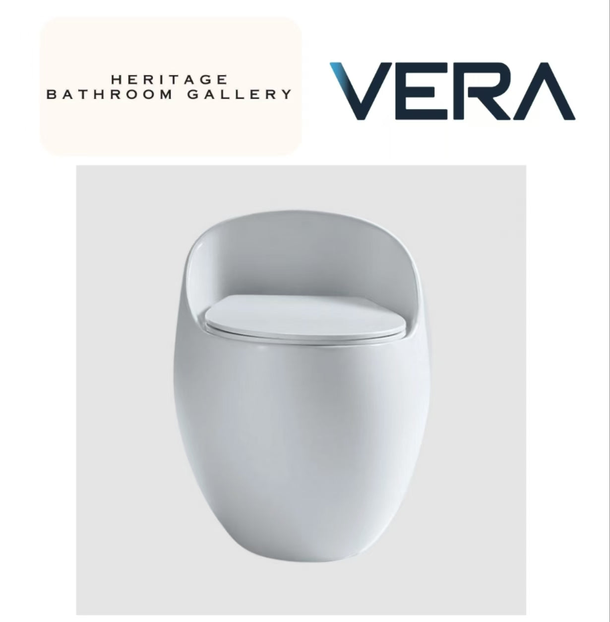 Vera Siena A. 2018 Egg Shape Toilet Bowl (Rimless Flush)
