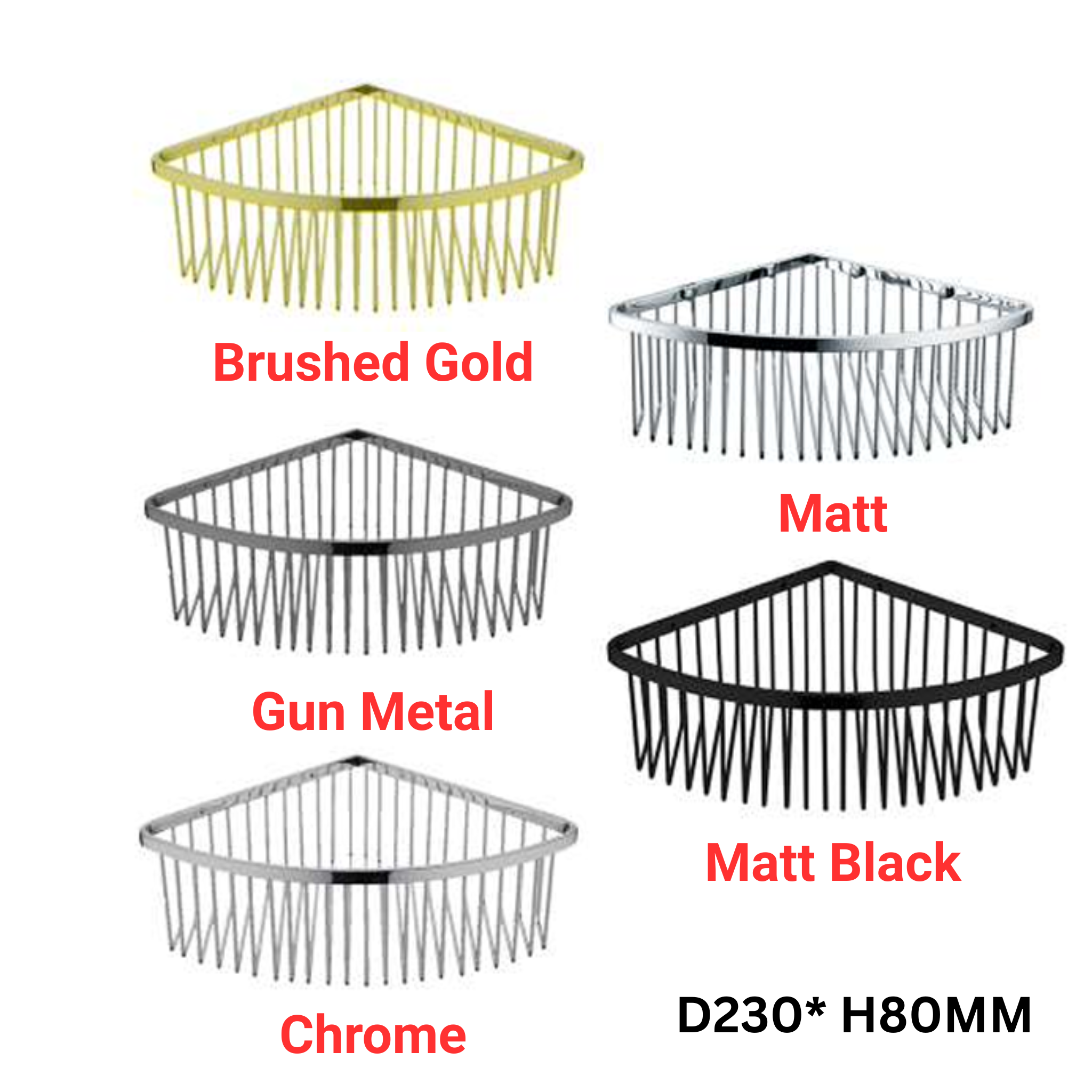 Zaffiro 5123 Series Corner Shampoo Rack