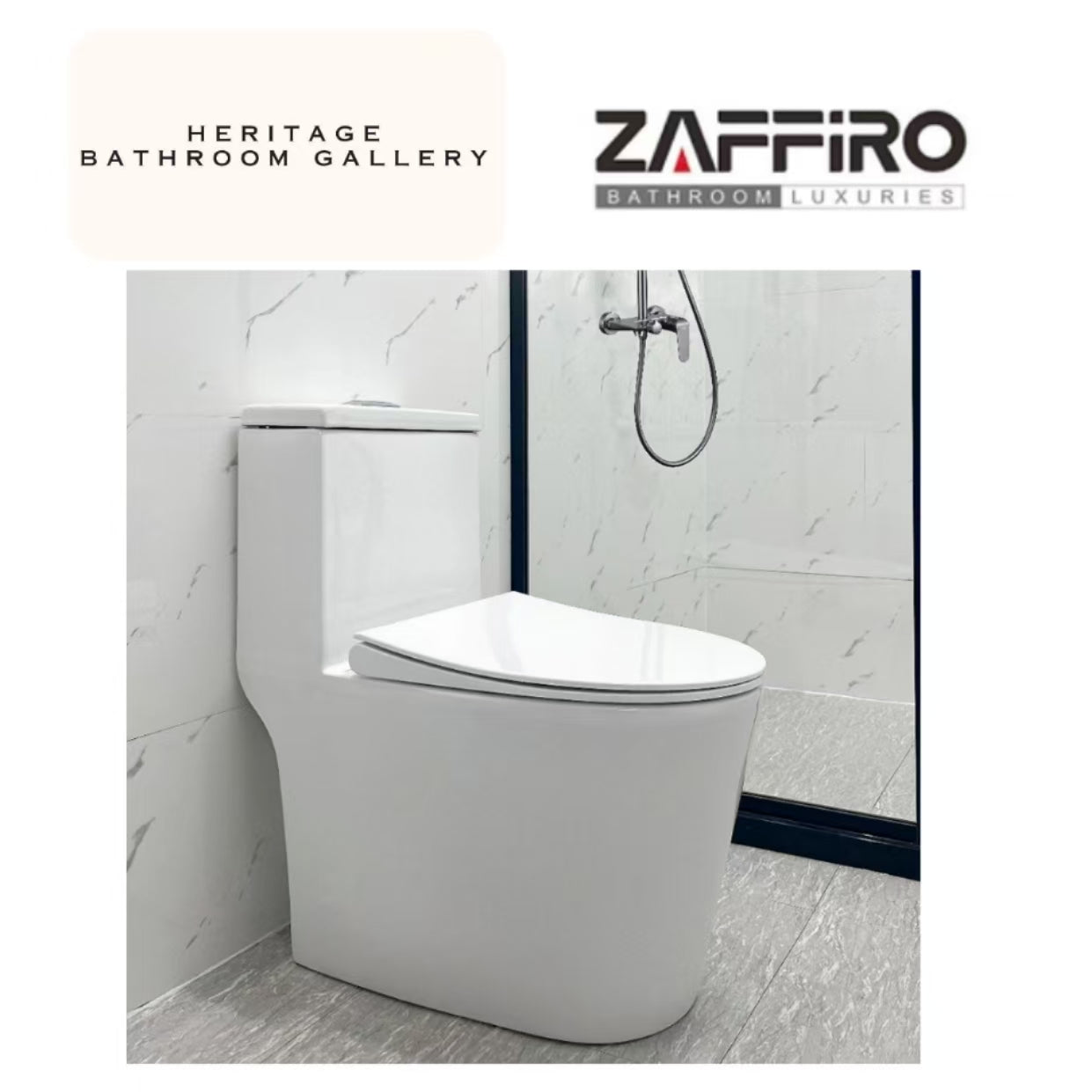 Zaffiro PWC-9130 One-Piece Toilet Bowl (Tornado Flush)